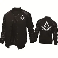 Men's Jacket Mason Freemasonry Printing Casual Baseball Jacket HipHop Outwear High Quality Spring Autumn Baseball Uniform 2