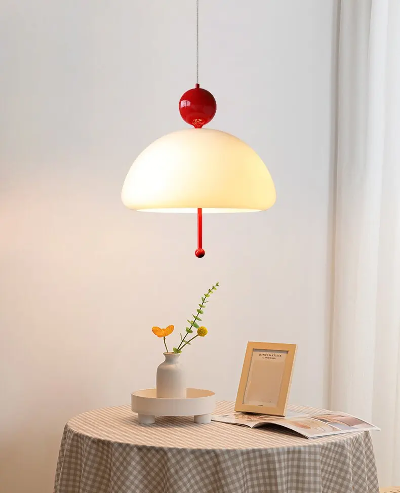 

Medieval Restaurant Pendant Lamp French Modern Simple Mushroom Lamp Living Room Cream Windshield Bedroom Tea Room Bar Main Lamp