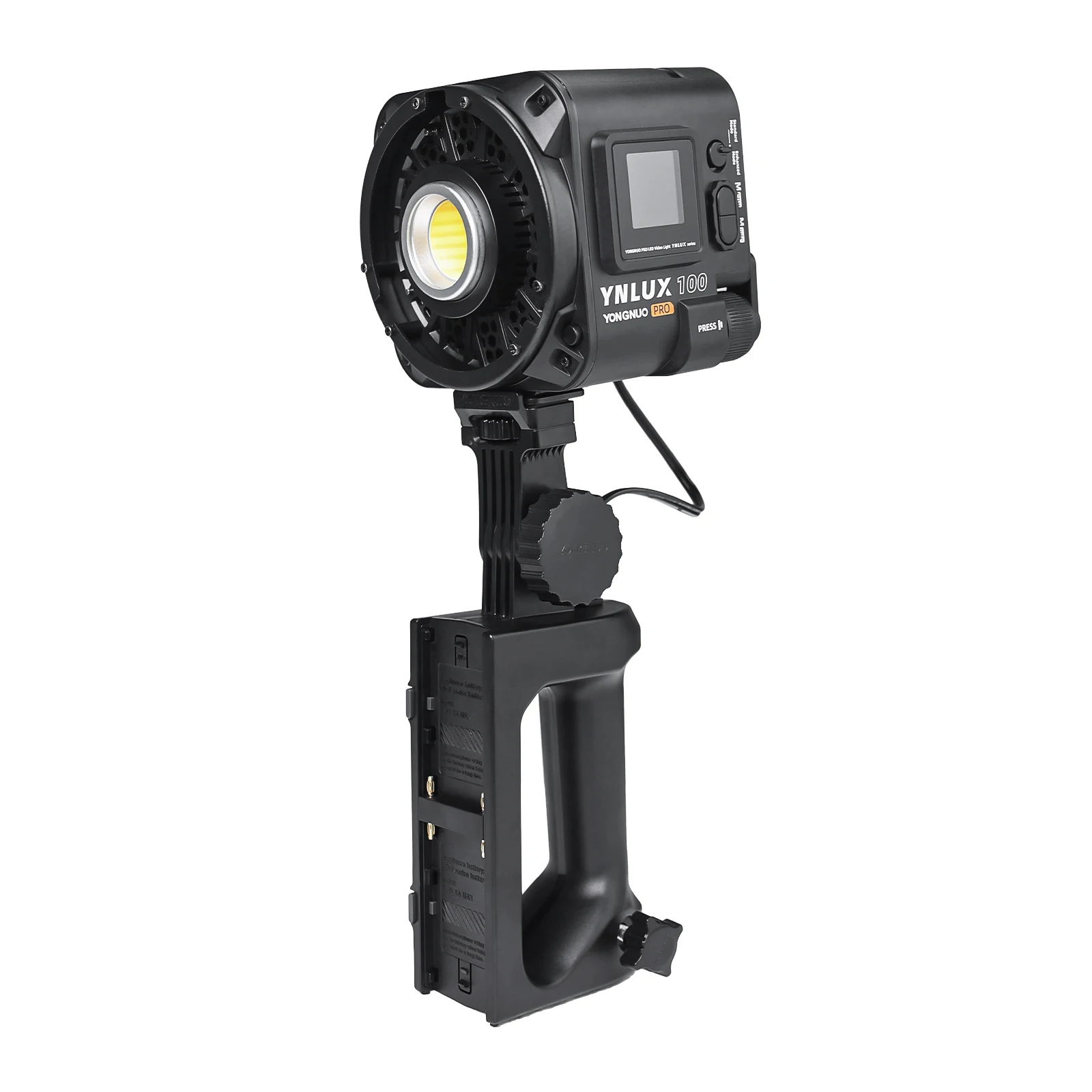 YONGNUO YNLUX100 PRO 120W 2700K-6500K Bowens Mount Handheld Outdoor LED Light with Handle Power Adapter 2
