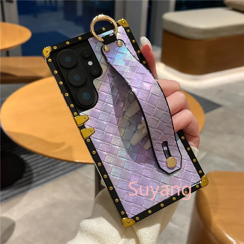 Wrist Strap Bracket Weave Pattern Braided Textured Soft Phone For Iphone 17 Pro Max Case 16 15 14 13 12 11 X XS XR 7 8_voghion.com