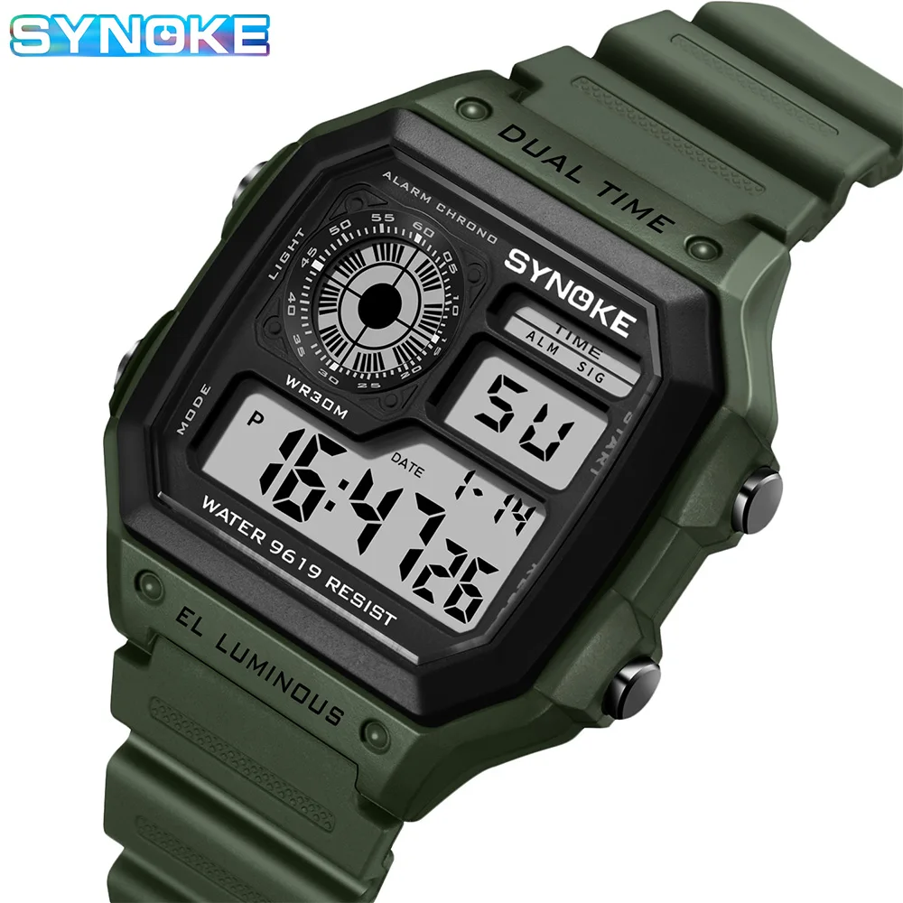 Orologio Sportivo Da Esterno Da Uomo Synoke Brand Orologi Multifunzione Sveglia Chrono Orologio Digitale Impermeabile Reloj Hombre