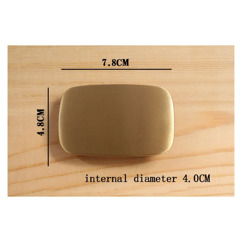 

High quality Solid brass blank DIY Belt Buckle 7.8*4.8cm Yellow Metal For 4.0cm Wide Belt Men Women Jeans accessories