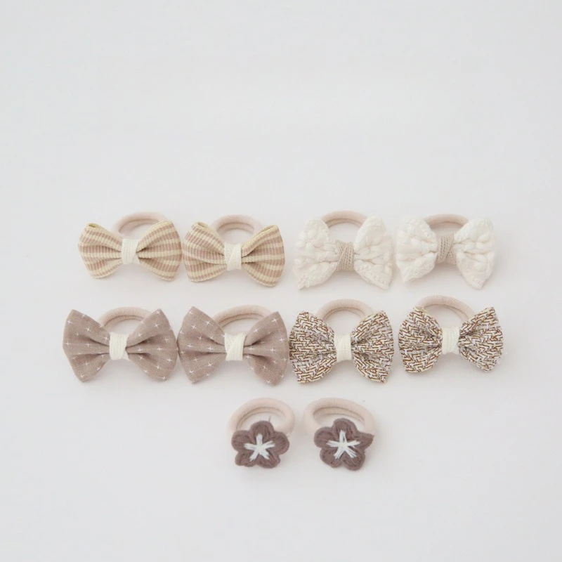 스위트 보우 어린이 헤어밴드 높은 탄력성 머리카락 손상 없음 고무줄 여자아이..