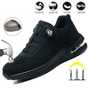 New Men's Rotary Buckle Safety Shoes Anti-Impact Anti-Piercing Lightweight Work Boots Fashion Sporty Design for Outdoor Pro