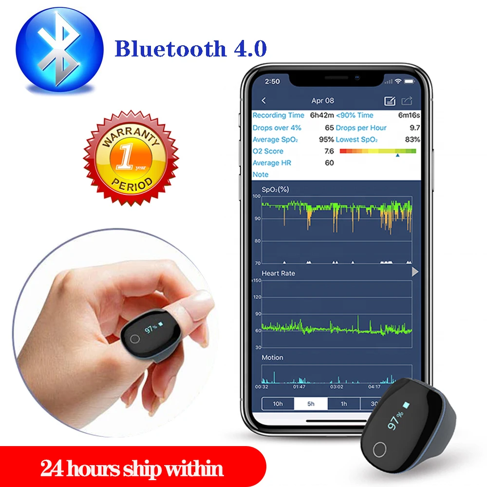 Bluetoothpulseoximeterbloodoxygenmonitorsleepapneaalarmbloodoxygenmetersleepdata