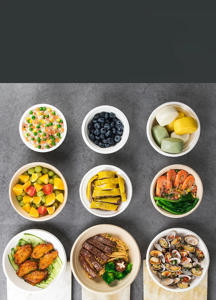 50/100PCS 350ml/500ml Disposable Sugarcane Pulp Plates – Eco-Friendly, Unbleached, Comp... - SKU SPP12691 - UGI Packaging