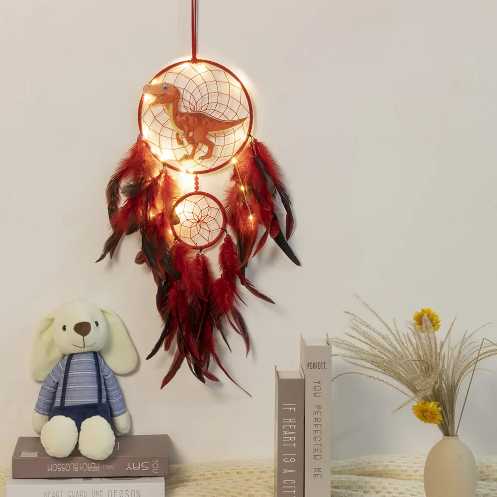 red with lamp