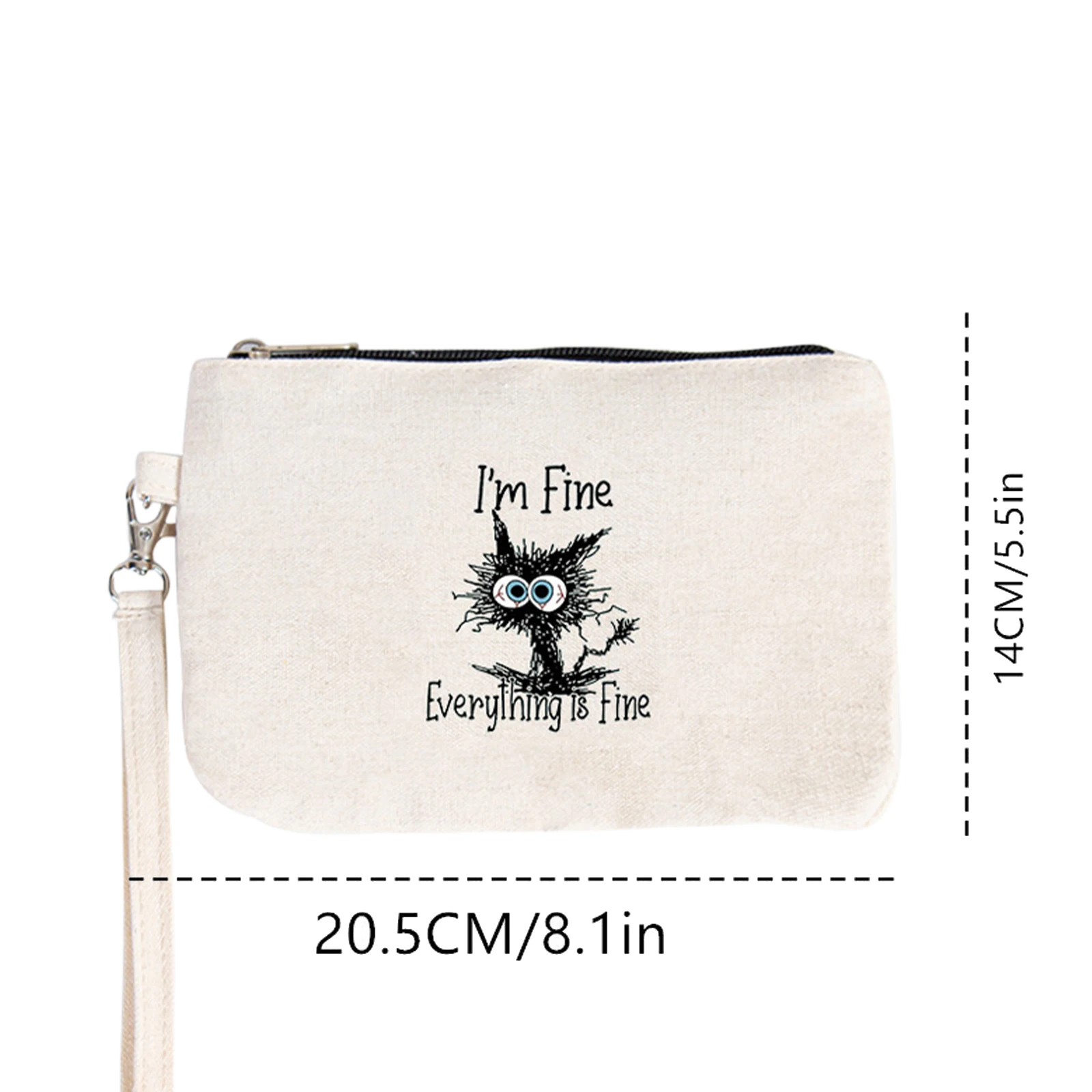 Canvas Portable Storage Bag Lightweight Cotton Linen Cosmetic Bag Breathable Casual Skincare Pouch Bathroom Shower Travel Bag