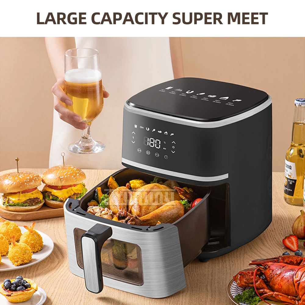 Household Visible Air Fryers Intelligent Electric Fritadeira Sem Oleo Frytkownica Olejowa
