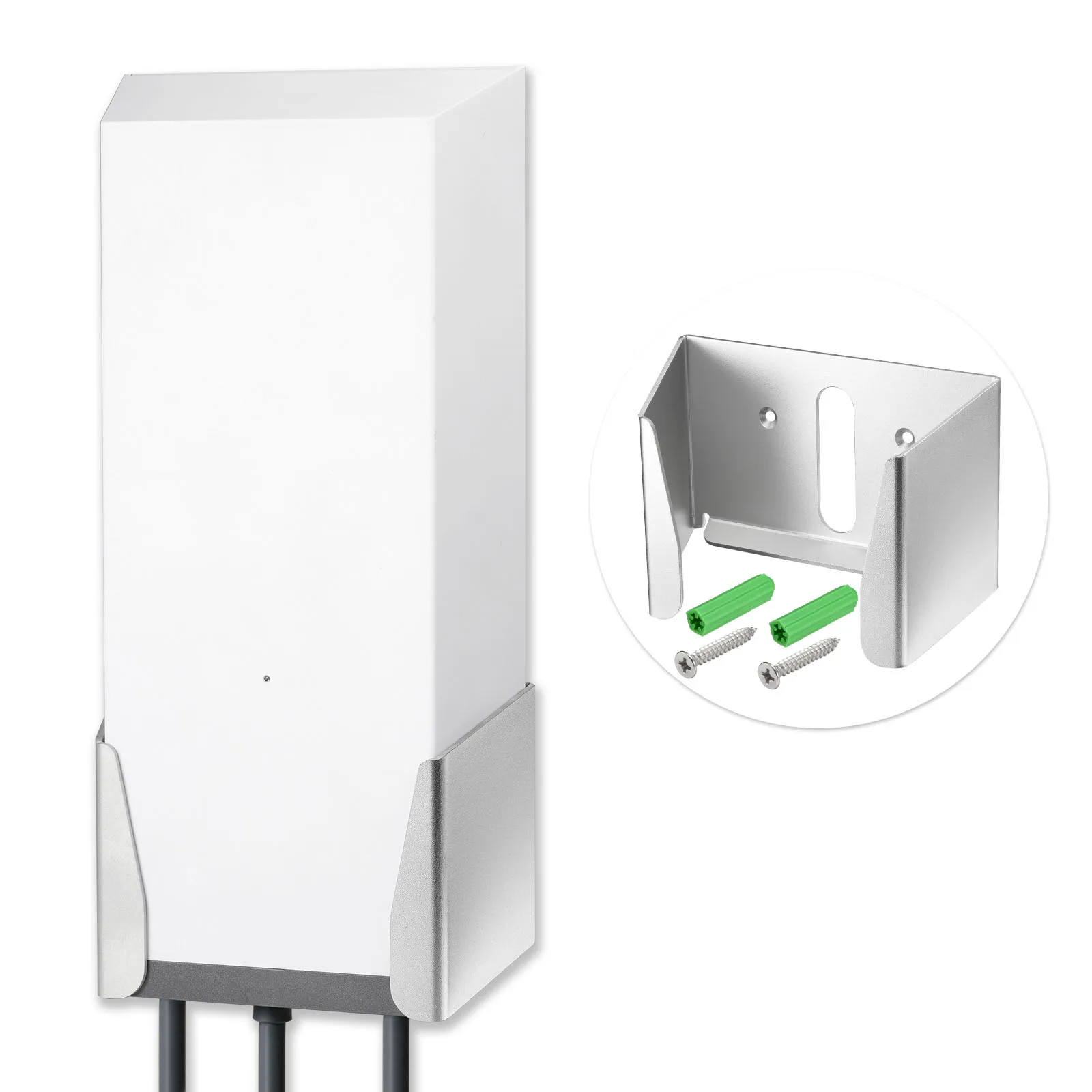 Aluminum Wall Mount Kit for Starlink Power Supply Silver