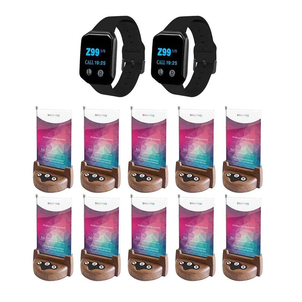 BYHUBYENG اللاسلكية الاتصال العميل النداء 2 قطعة ا...