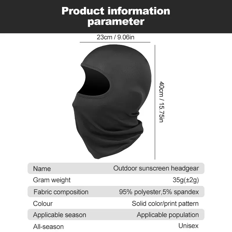 Sunscreen Mask Breathable Ice Silk for Men And Women Motorcycle Fishing Bicycle Windproof Scarf Summer Facial Headscarf