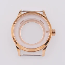 Premium 42mm Sapphire Glass Transparent Watch Case (B Rose gold)