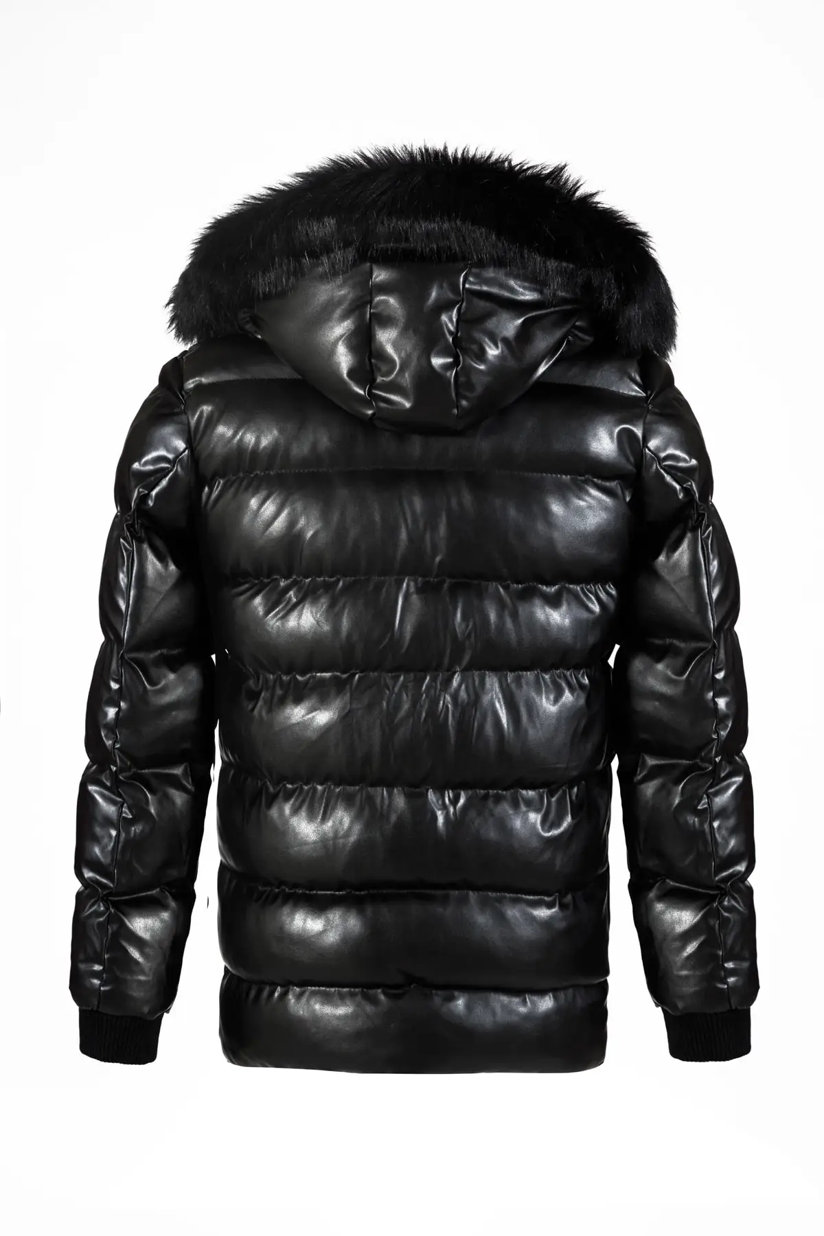 Shiny Fur Hooded Black Parka Winter Wear Inflatable Coat Comfortable Padded Jacket Keeps Warm New Season Dresses From Turkey