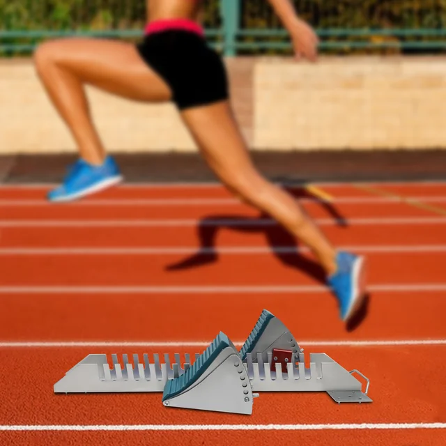 Track Hurdles SUPVETION Lightning Starting Block Sprinter Pedals 6 Angle Adjustable Sprinter Track And Field Aluminum Suitable For Plastic Runway Cinder Track Track Blocks