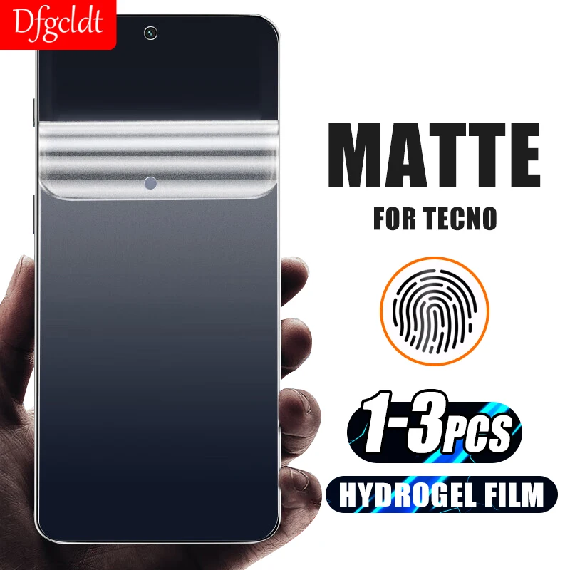 

1-3Pcs No Fingerprint Matte Hydrogel Film For Tecno Camon 20 19 18 Premier 18P 18T Spark 10 9T 8P 8T 8C 8 Pro Screen Protectors