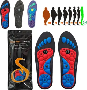 Terapia magnetica medica Solette sportive Massaggio Piede Perdita di peso Dimagrante Digitopiede per digitopressione Anti-fatica Assistenza sanitaria Rilievi per scarpe 1