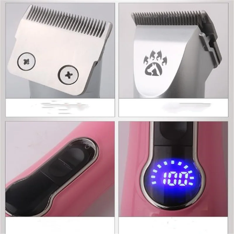Professional Cordless Dog Grooming Clipper Heavy Duty Electric Pet Hair Trimmer Shear for Thick Coats Large Dog Shaver Scissor 4