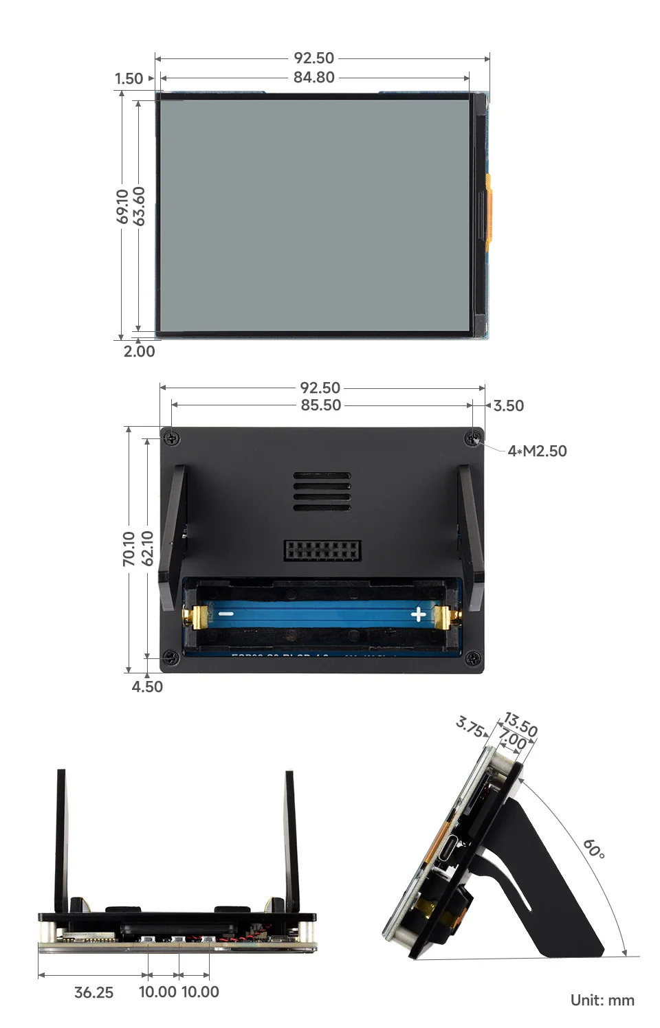 WAVESHARE ESP32-S3 4.2inch RLCD Development Board, 300 × 400 Resolution, Support