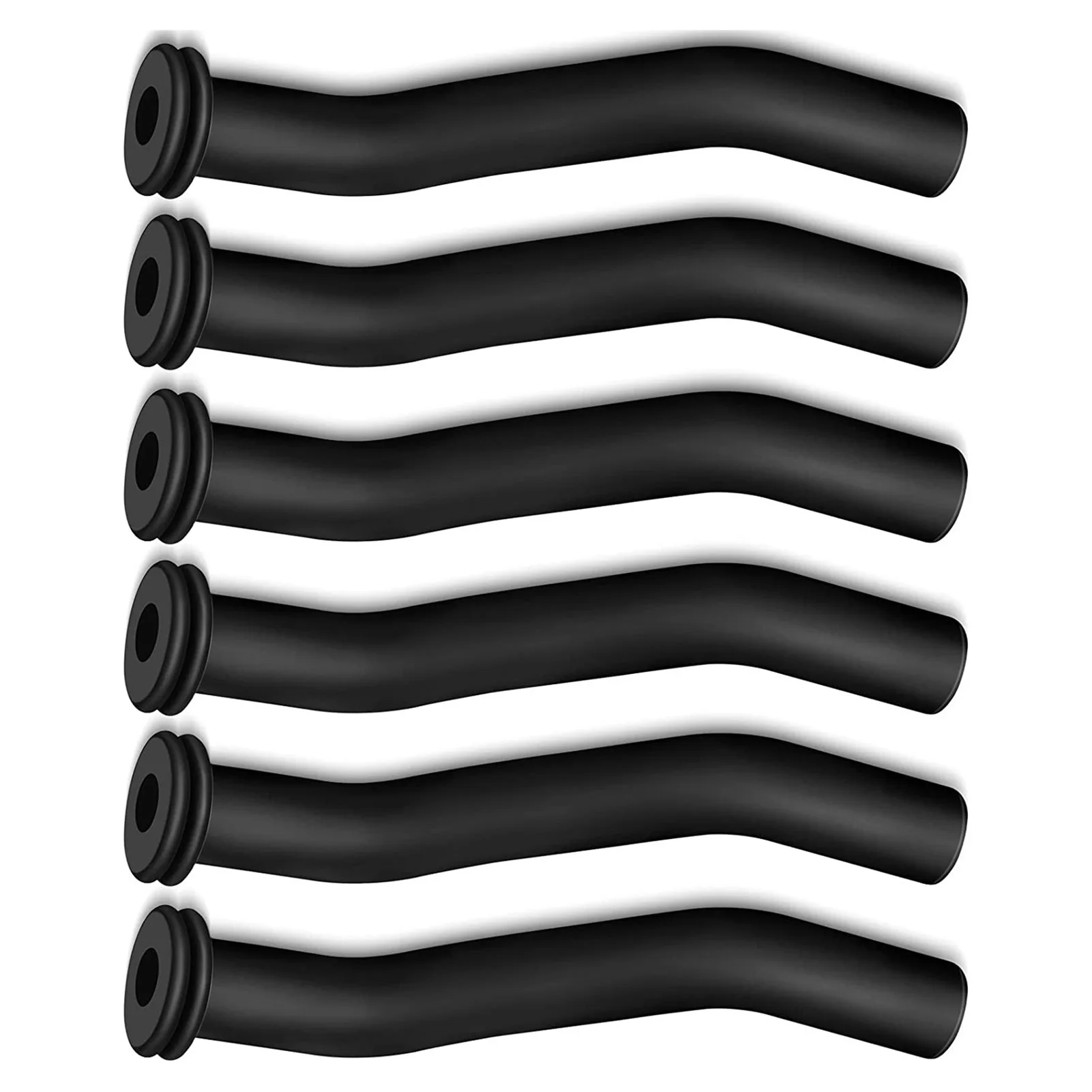 

6 Pcs Black Vacuum Hoses Set Firm Connection Replacement Part for Replacing Old Damaged Part