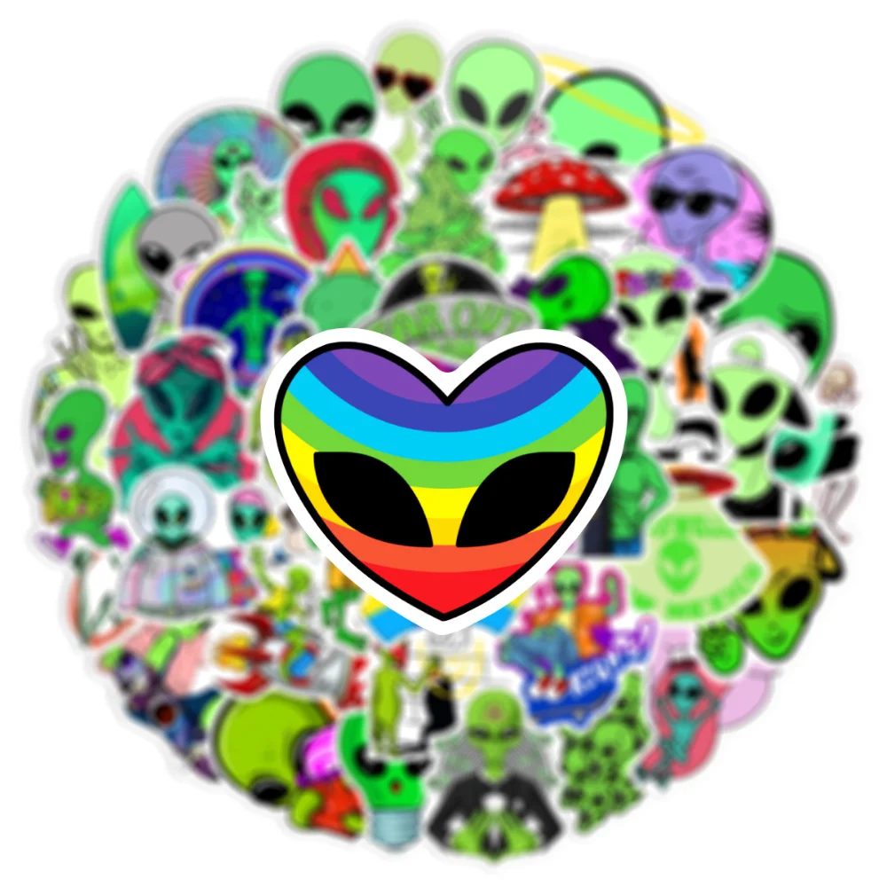 10/50PCS Cartoon UFO Astronaut Green Alien adesivi per lo spazio esterno  fai da te Laptop bagagli Skateboard Phone Cool Sticker per bambini  giocattolo - AliExpress, image size:1000x1000