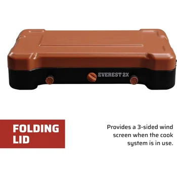 Mountain Series Everest 2X - High Output Two-Burner Camp Stove - Lid Doubles as Windscreen - Portable Cooking Stove 4