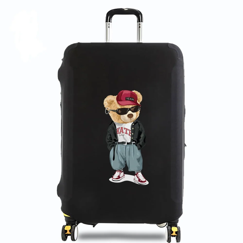 Travel Luggage Cover 18-32 Inch Trolley Case Elastic Dust Cover Bear Printing