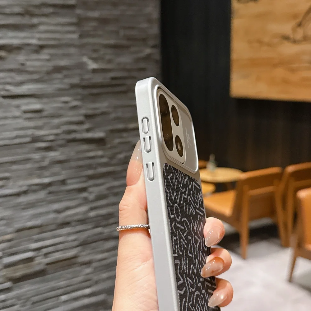 Graffiti Painted Leather Phone Case with Magnetic Wireless Charging and Shockproof Protection
