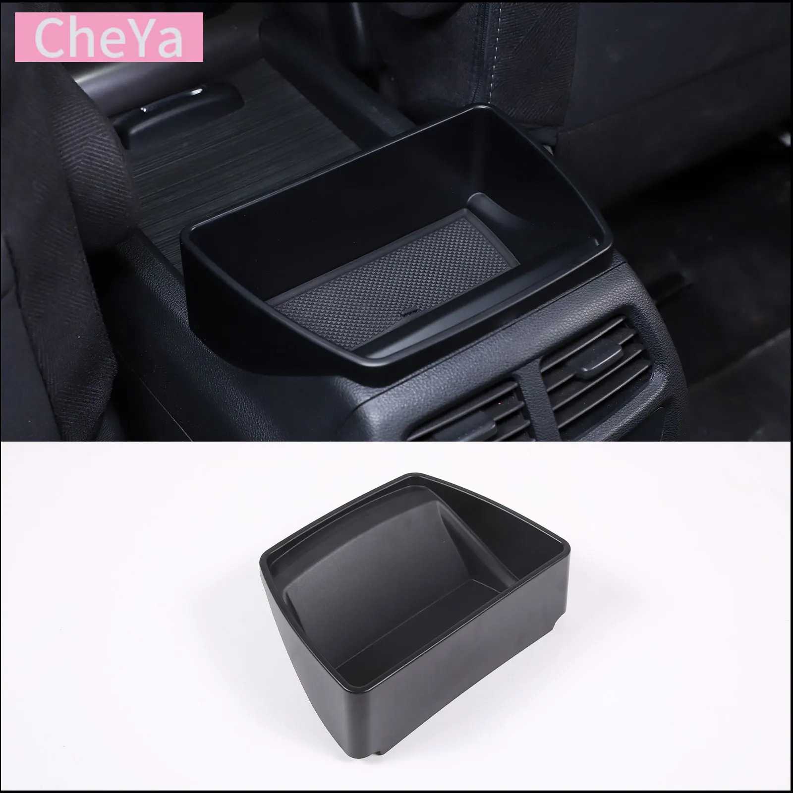 

For Honda Pilot Ridgline Passport 2015-2023 ABS Black Car Center Console Storage Box, Storage Tray Storage Accessories