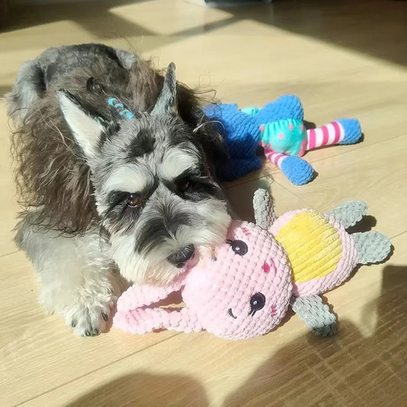 Adorable Plush Squeaky Chew Toys for Small Dogs - Teeth-Cleaning Pet Accessories