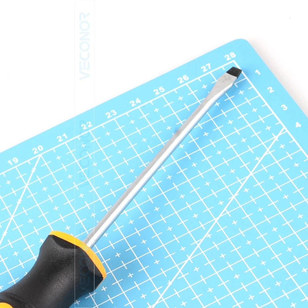 Description Picture 4 of item1pc Magnetic Slotted Flat Head Screwdriver Multifunctional Household Basic Anti Slip Manual Screw Drive Tool