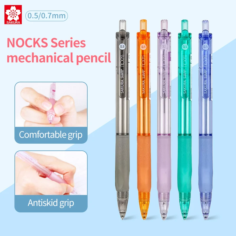 Sakura Mechanical Pencil 0.5mm/0.7mm Student Automatic Pencil School Acsesories Back For Students School Office Stationery 2