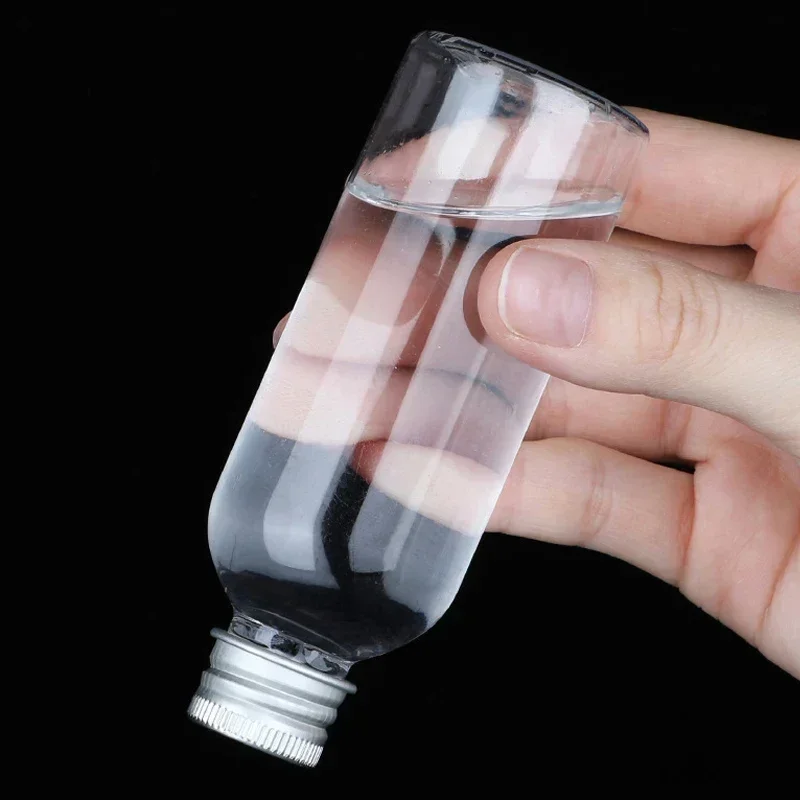 10Pcs 5ml-250ML Mini Plastic Bottle With  Aluminum Screw Lids Portable Sample Vials Travel Cosmetic Containers for Lotion Water