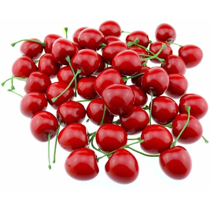 Foam Fruit Simulation Cherry Artificial Cherry Fruit Model artificial fruits and vegetables Photography Props Cake Decoration Fake