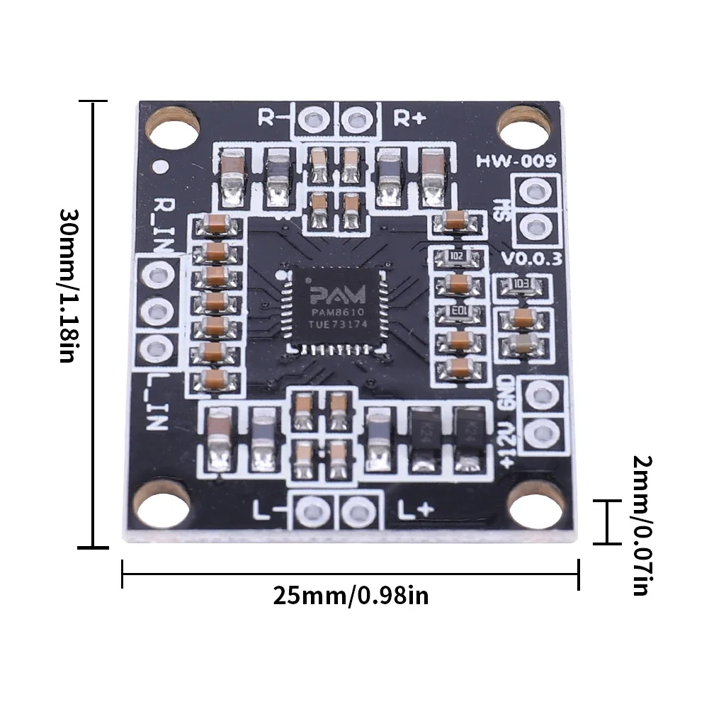 Audio Amplifier Board PAM8610 Module Digital 2x15W DC7-15V Class D Dual Channel Stereo Voice Sound Amplifier Module 1-50PC