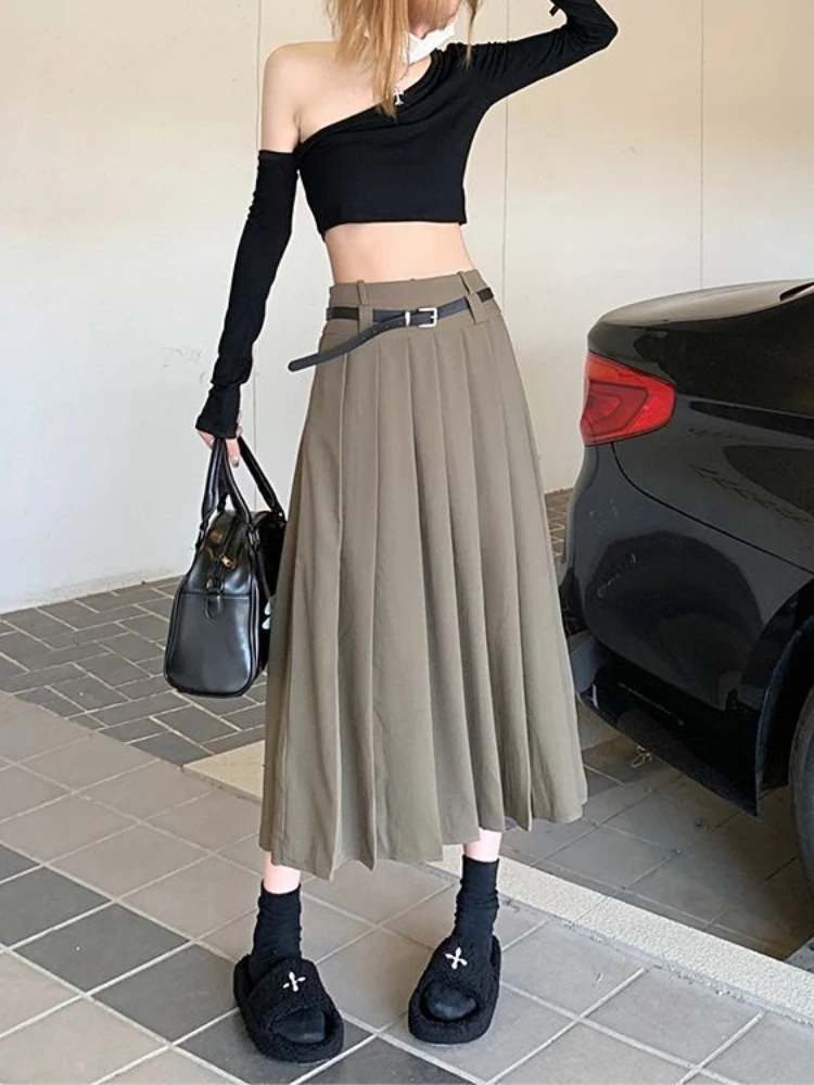 vintage TOKUKO pleats long skirt cz