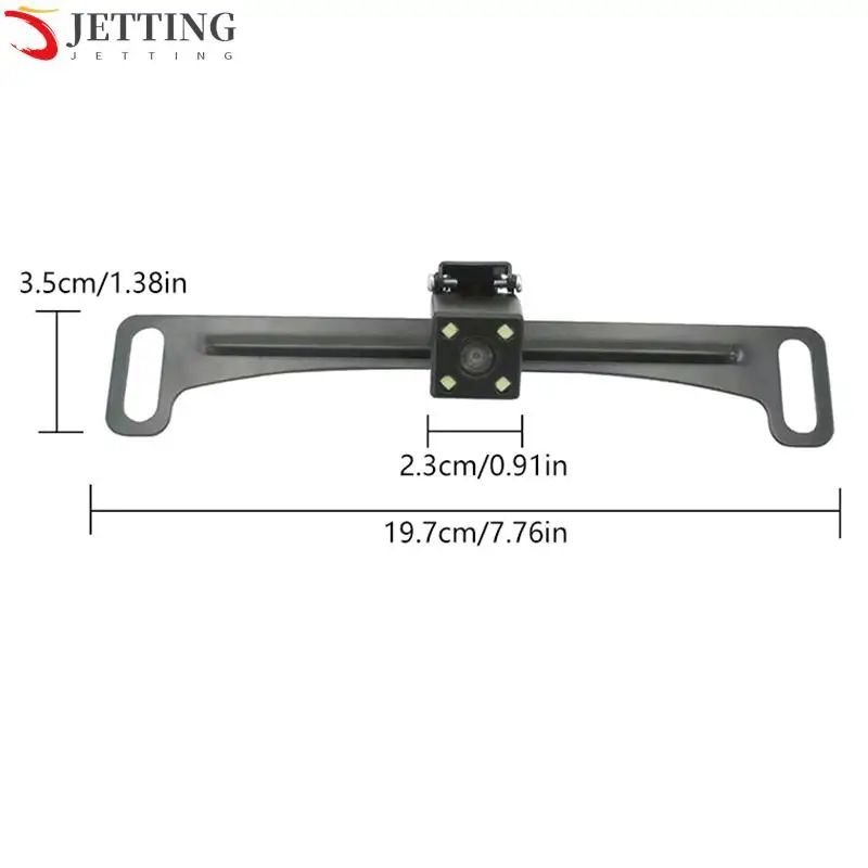 Anyhut Universal Rear View Camera License Plate Bracket - Metal Mount Holder For Backup Camera Installation (Black)