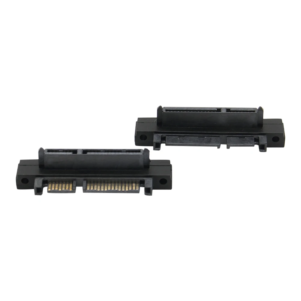 SATA Male to SATA Male Adapter Converter 22Pin Sata With 7pin+15pin FeMale to Male SATA Power Data Cable Black Replacement