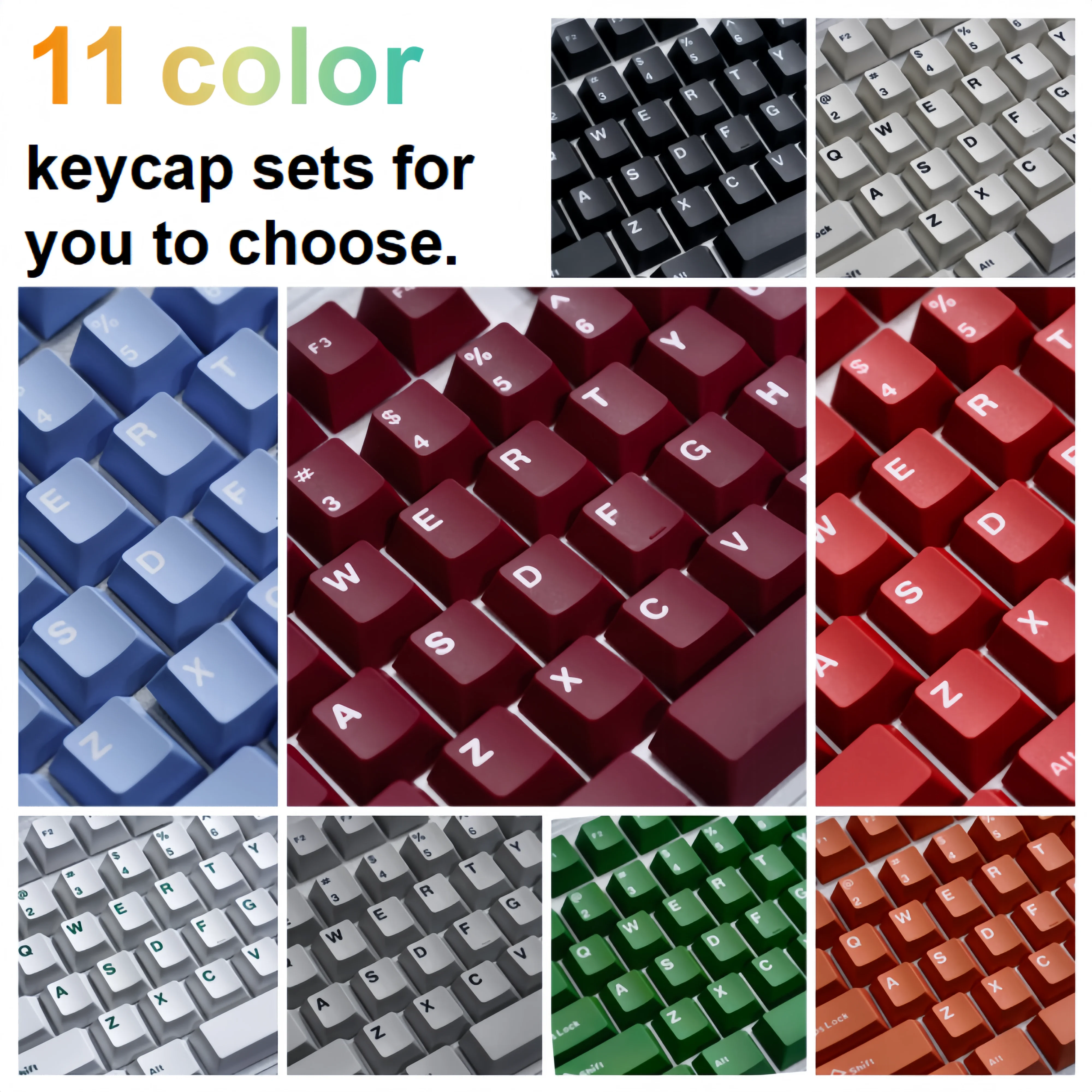 11 Colors PBT Keycaps 126 Keys Cherry Profile Double-shot Legends Keycap Set for Mx Cherry Switch Mechanical Keyboard DIY Kit 4 Sfd4c97b9a30340d9868ca970de0069194