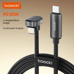 Toocki 20W USB - C to Lightning Fast Charging U - Shaped Cable - 1.2m (Black)