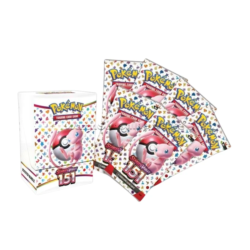 오리지널 미국 버전  카드 TCG 스칼렛 앤 바이올렛 151 부스터 번들 컬렉션 트레이딩 카드, 애니메이션 게임 박스, 어린이 장난감