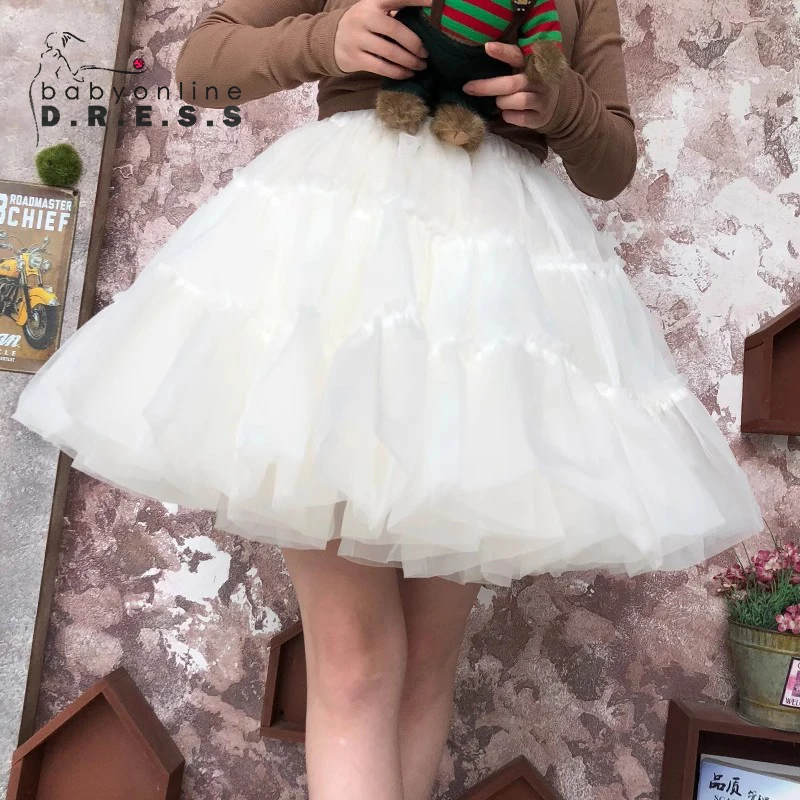 Wedding Petticoat Rockabilly Short Tulle Skirt Underskirt Woman Adult Tutu Half Slips Bridal Accessorie