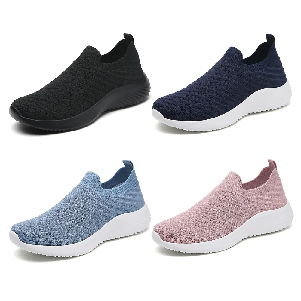 Women Running Sneakers Slip On Knit Tennis Workout Sneakers Memory Foam Lightweight for Workout Yoga 2