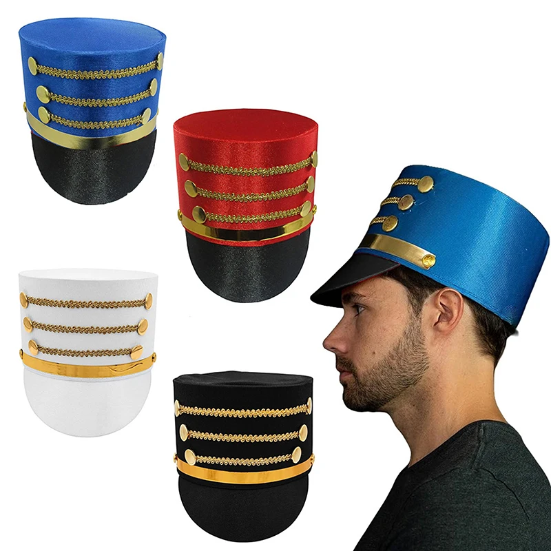 Men Women Majorette Master Soldier Band Hat Cape Costume for Halloween Masquerade Cosplay Show Photography,cosplay hat