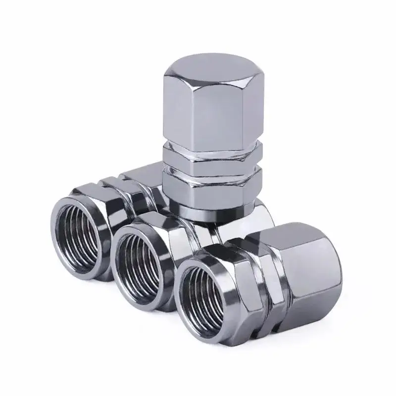 Decorative Aluminum Alloy Tire Valve Stem Caps - Dustproof Wheel Accessories for Cars, Motorcycles, and Bicycles