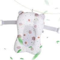 Tapis de bain antidérapant pour bébé, coussin de soutien pliable pour baignoire nouveau-né, oreiller de confort pour le corps, motif dessin animé 5