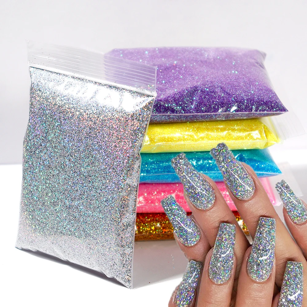 50g Sugar Glitter White nails Powder Iridescent Fluro Bulk Fine Pigment  Dust Manicure Gel Nail Art Decorations 2023 Accessories - AliExpress