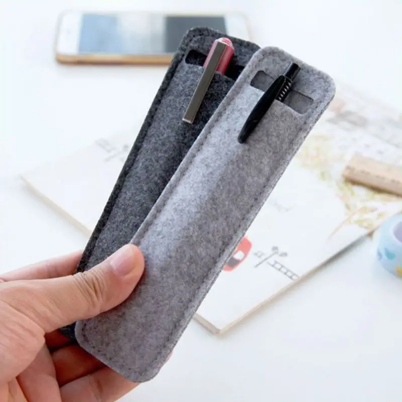 Pen Pencil Case Bag Holder Protective Felt Storage Bags Gift Stationar Storage Bag