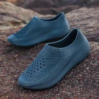 Men's Outdoor Summer Thick Bottom Breathable Wading Stream Shoes Skin-Friendly Anti-Slip Beach Water Shoes Male