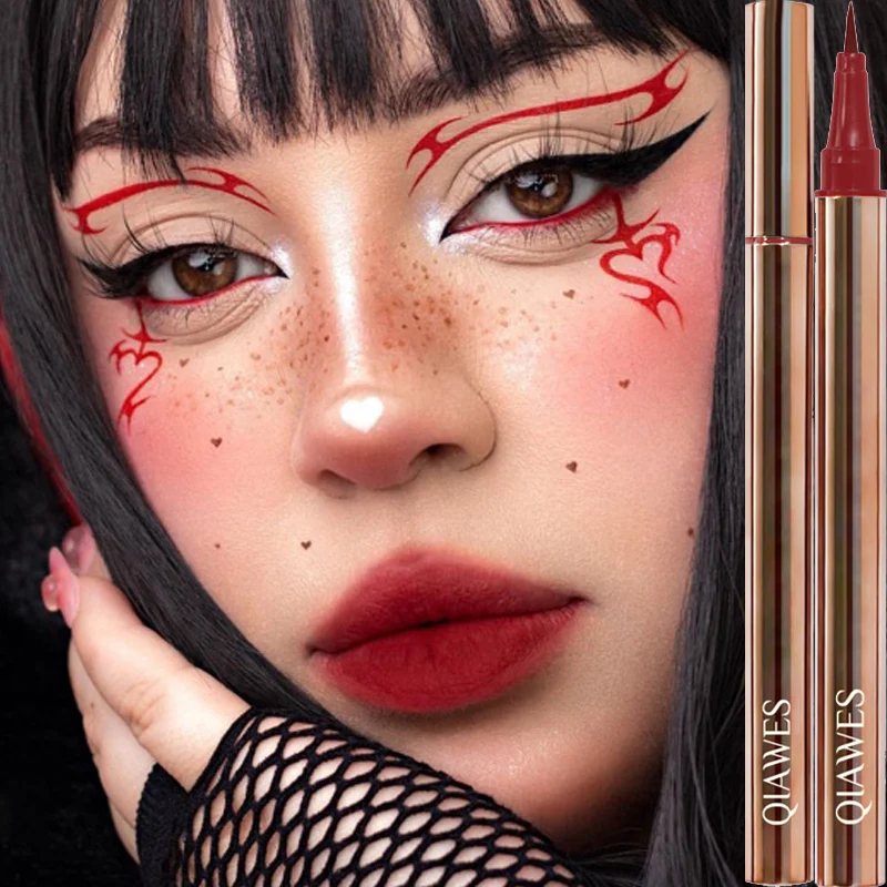 

Waterproof Ultra-fine Liquid Eyeliner Eyelash Pen Black White Blue Eyeliner Pencil Smooth Lasting Quick-drying Big Eyes Makeup